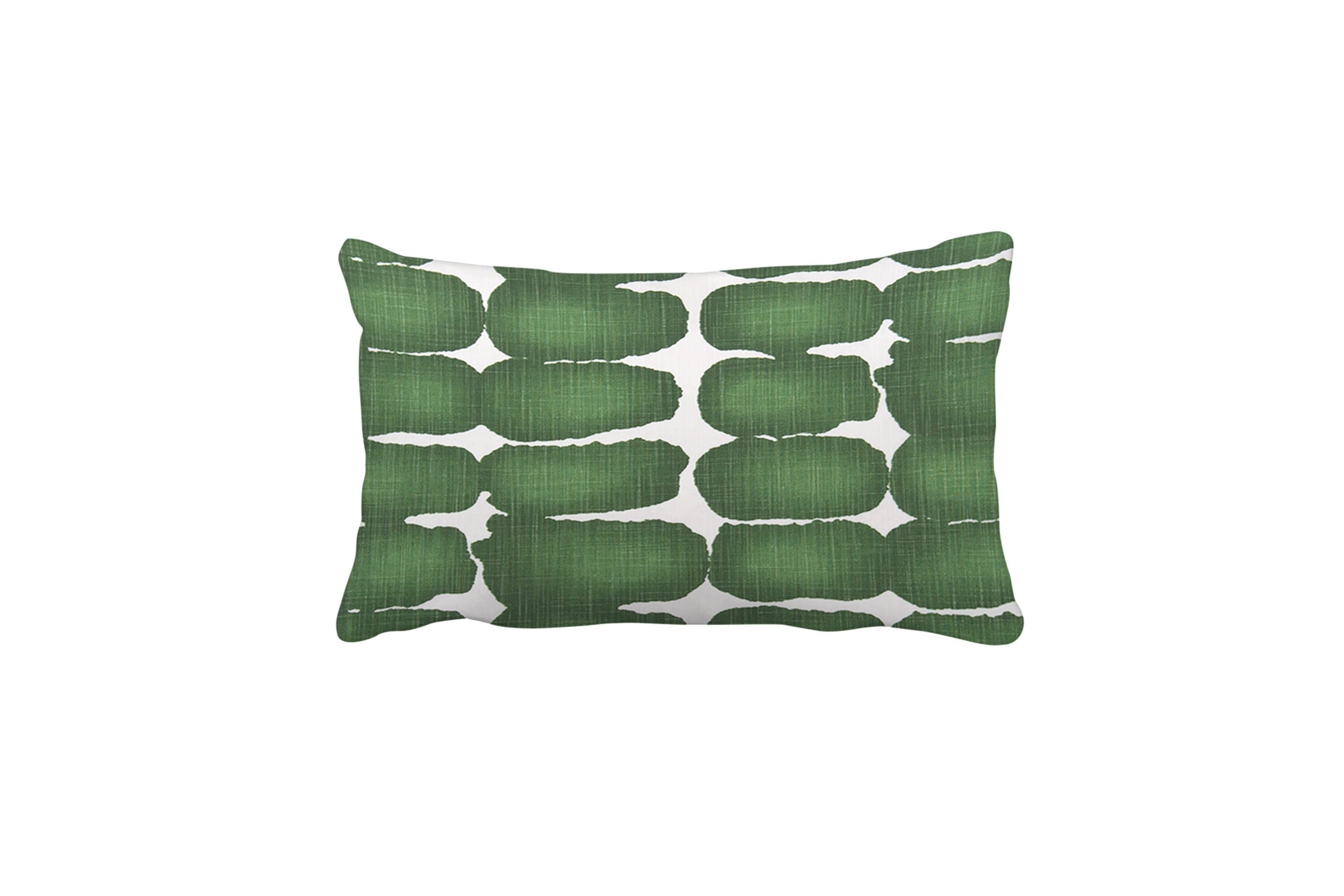 Green Throw Pillow Cover Green Lumbar Pillows Decorative Throw Etsy