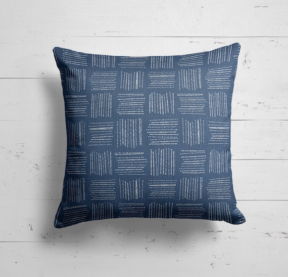 Blue Throw Pillows Decorative Pillows For Couch Navy Blue Etsy