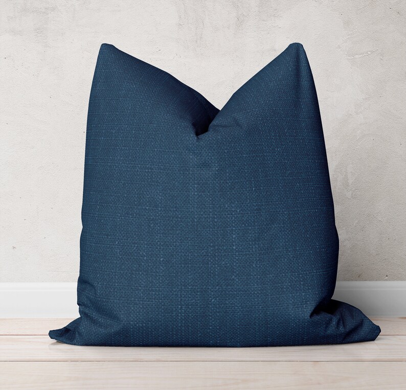 Blue Pillow Cover Decorative Throw Pillows For Couch Solid Sham Cushions