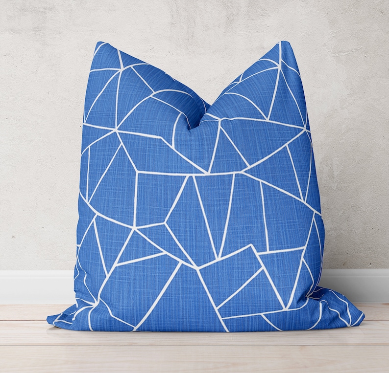 Royal Blue Pillow Cover Royal Blue Throw Pillows Decorative Etsy