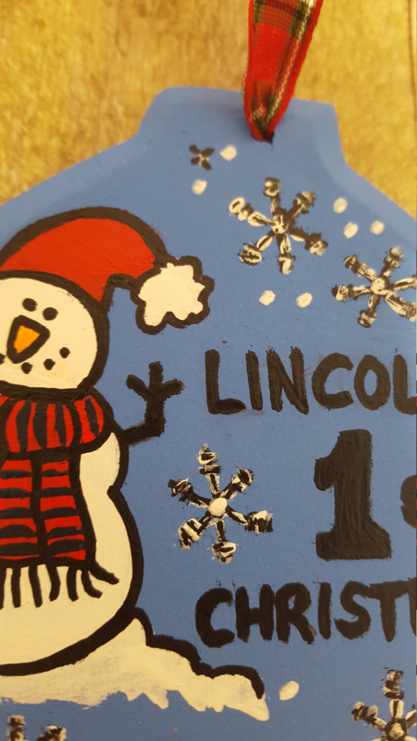 Baby�s First Christmas ornament custom name gift for baby