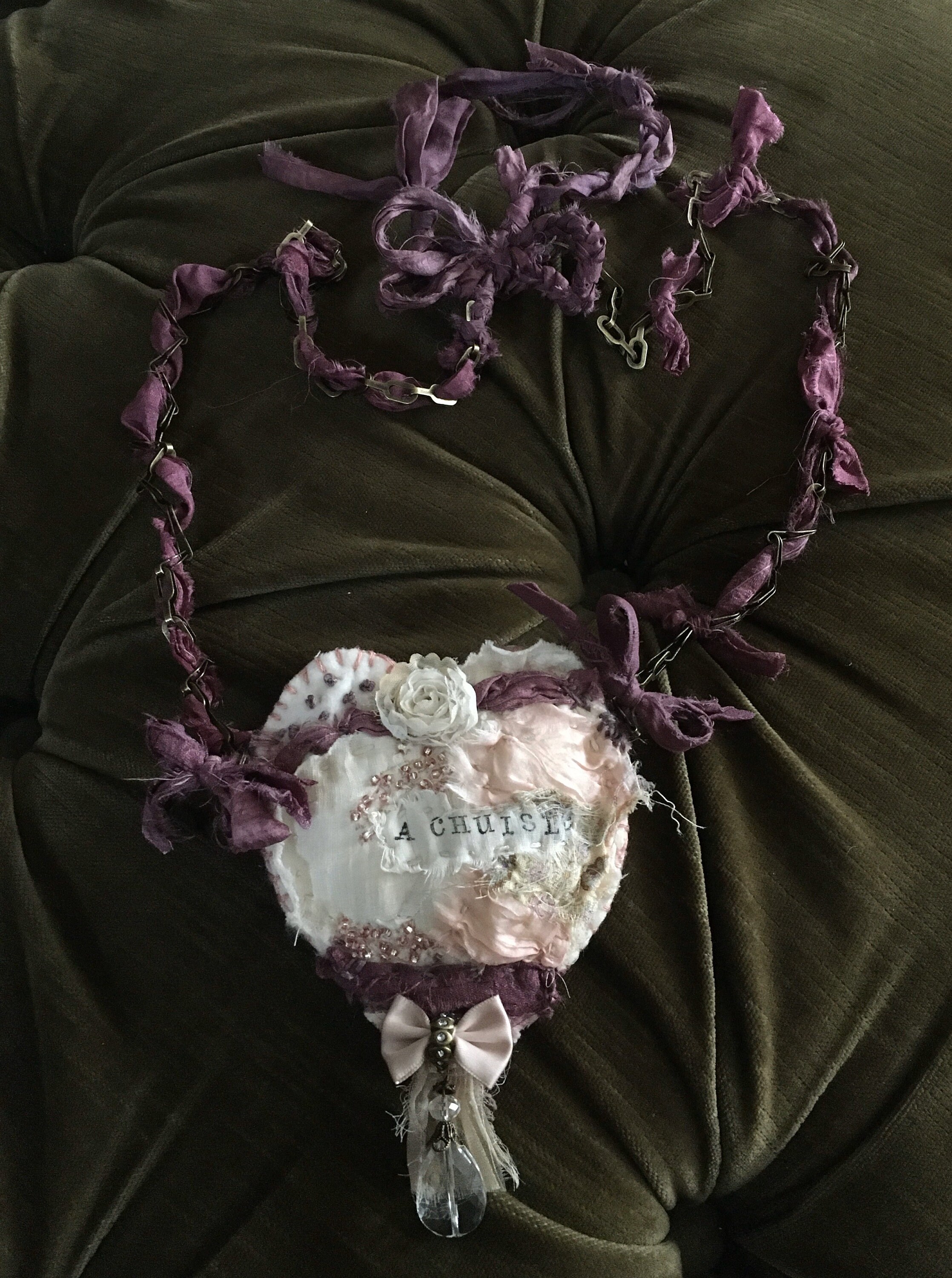 Vintage Heart Wall Hanging/necklace Handmade Etsy