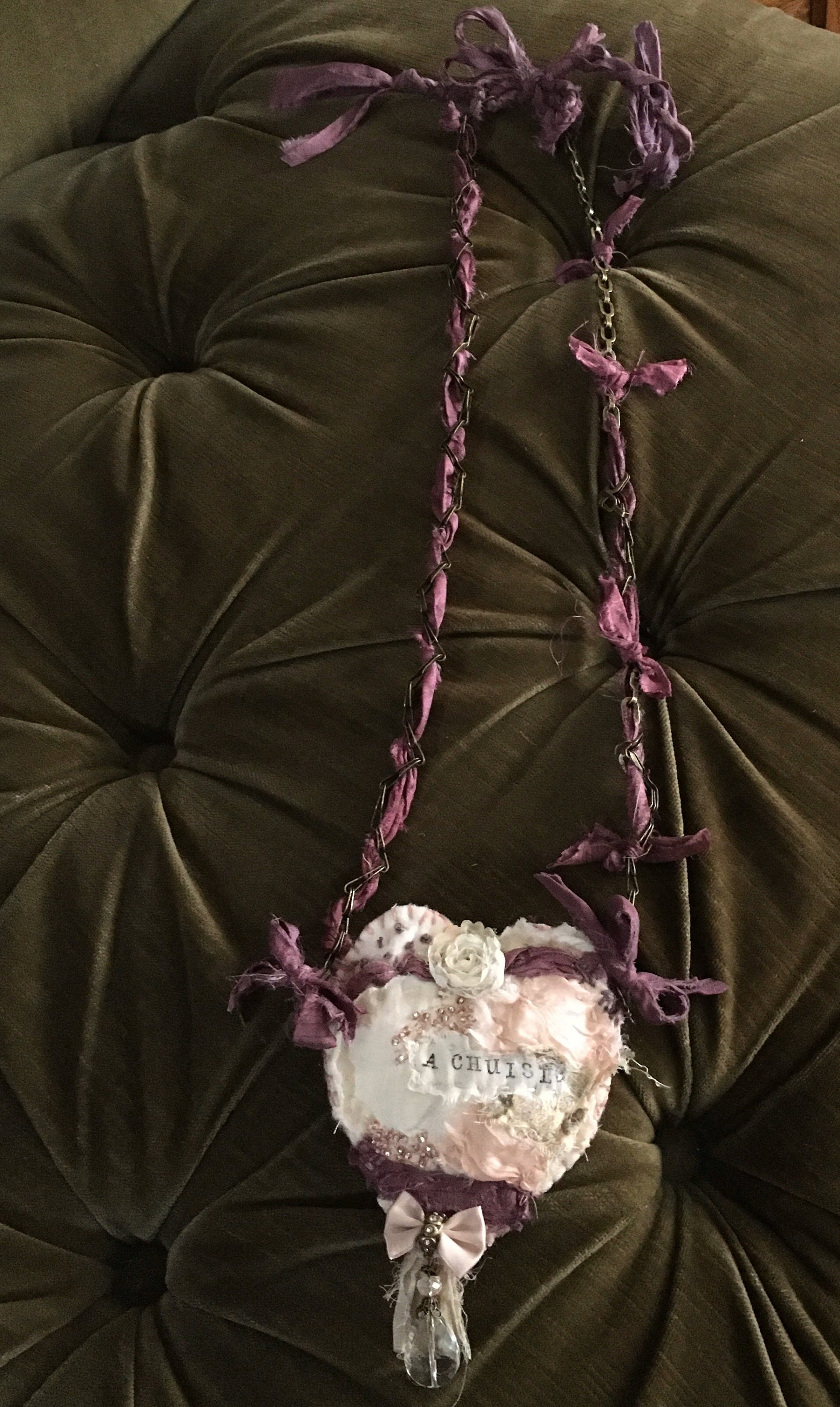 Vintage Heart Wall Hanging/necklace Handmade Etsy