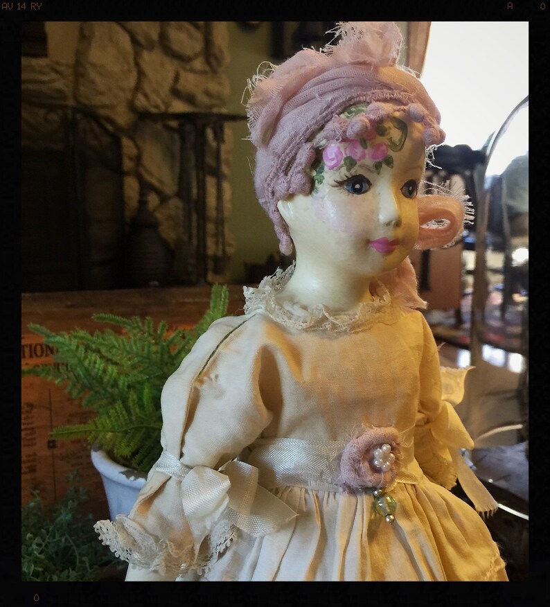 Beautiful Hand Painted Vintage Porcelain Doll Etsy