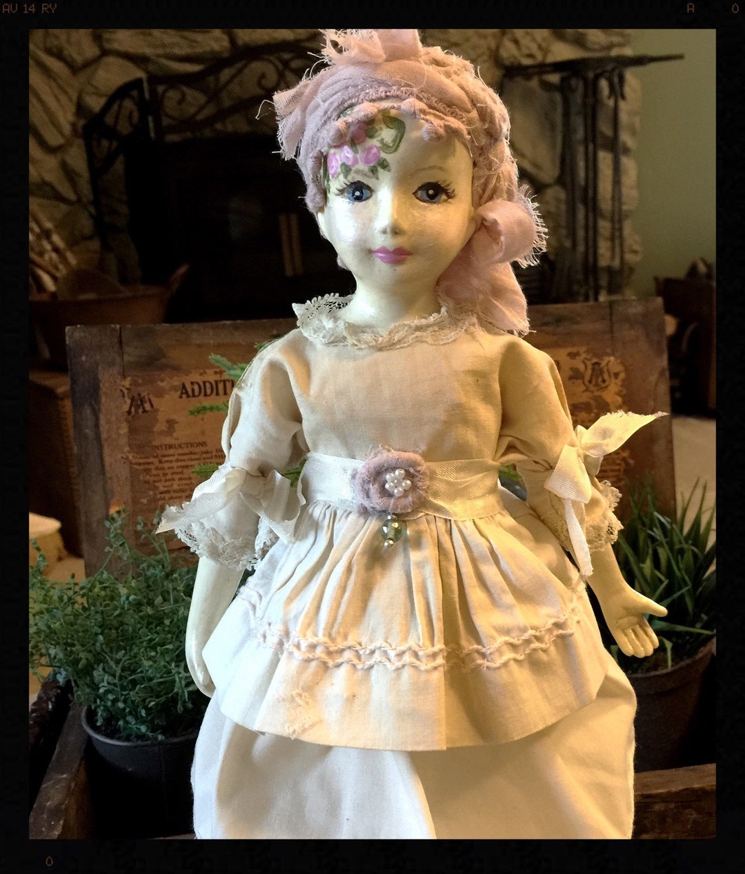 Beautiful Hand Painted Vintage Porcelain Doll Etsy