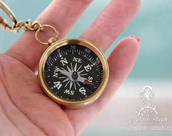 Compass  KeyChain, Thank You Gift Box Set, Brass Anchor KeyChain, Nautical Key Chain, Nautical Gift, Surfer, Skipper