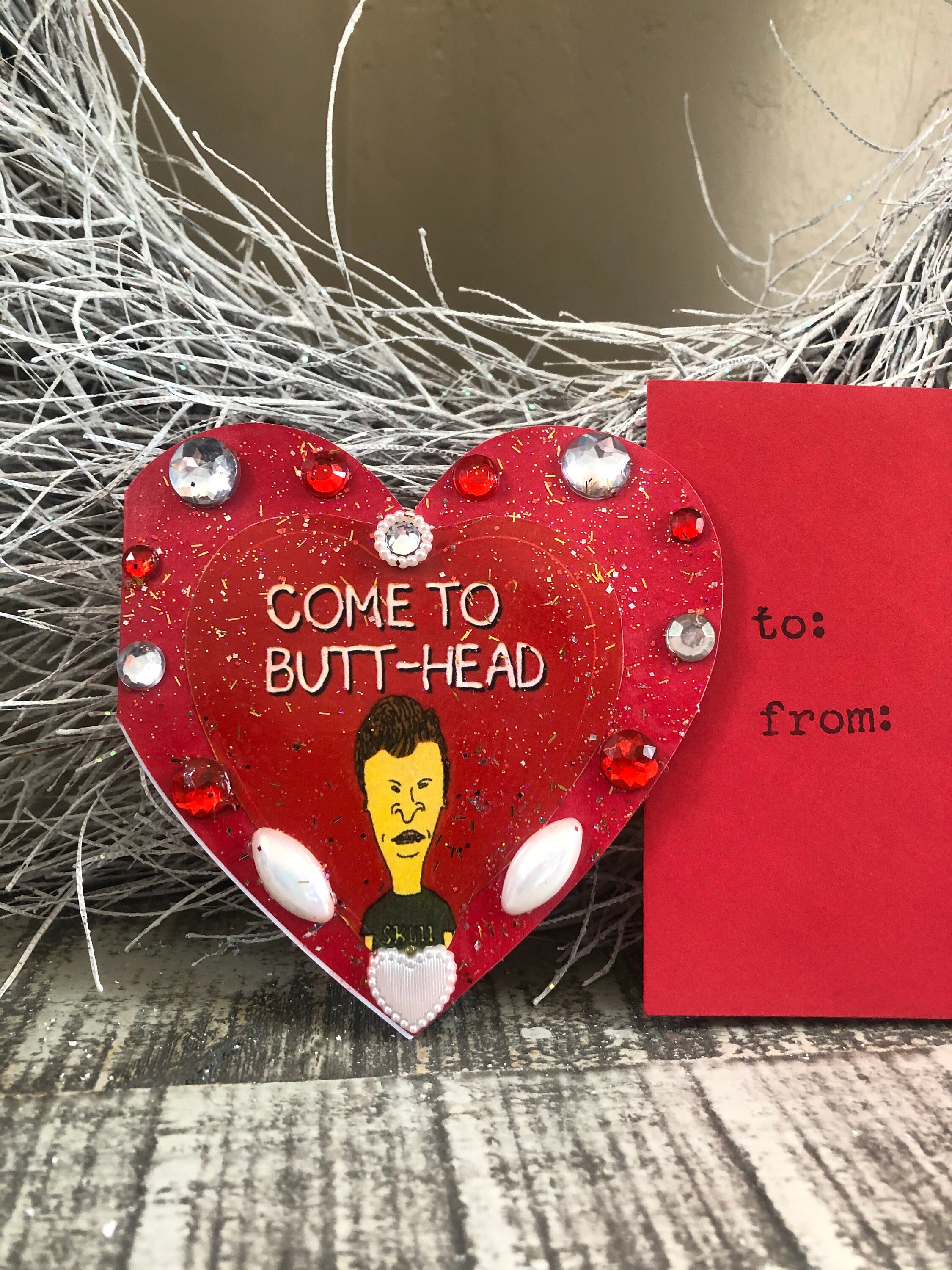 Fabriqué sur commande Beavis &amp; Butthead Valentines Day Paper | Etsy