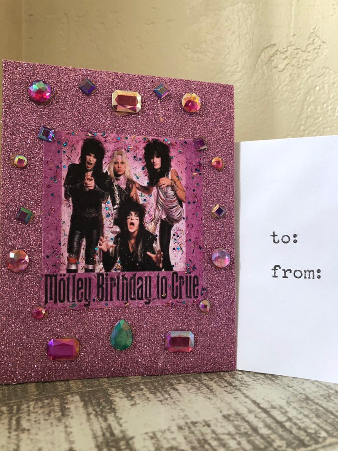 Motley Crue Birthday Glitter Card | Etsy