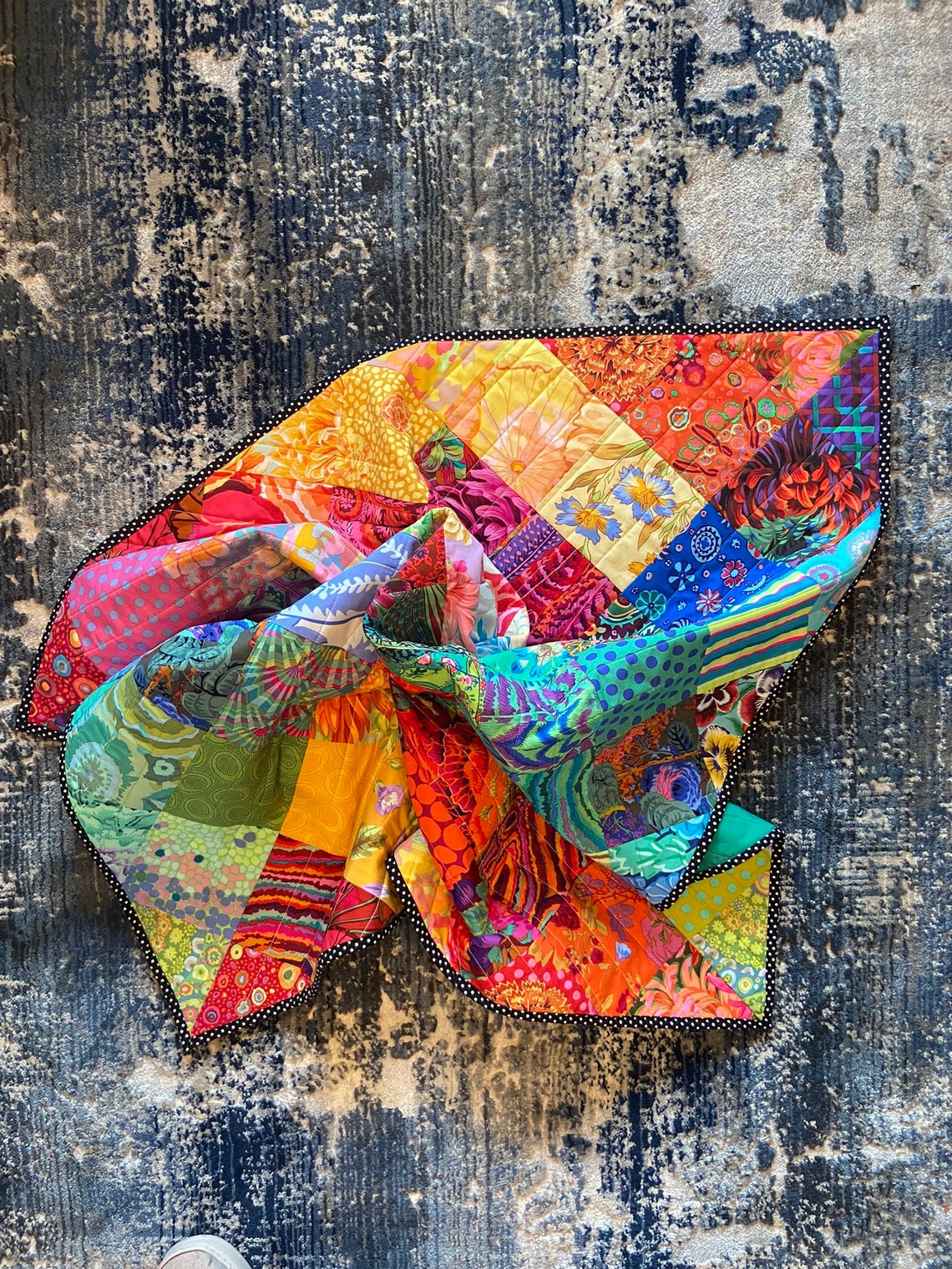 Wall Art Quilt Kaffe Fassett Fabric Rainbow Baby Quilt Etsy