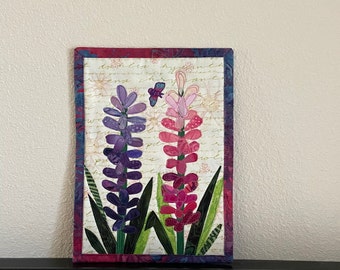 Miniature Floral Art Quit, OOAK gift