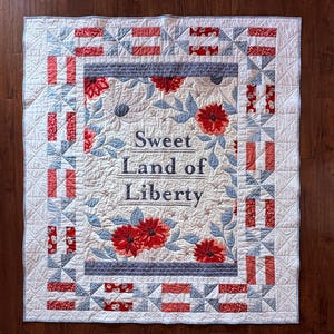 Patriotic Quilt, Summer Lap Quilt