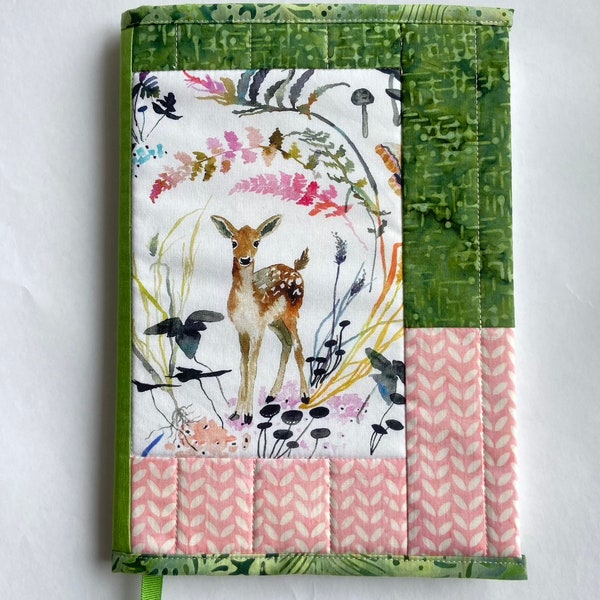 Woodland Fawn Journal, Refillable, Fabric Journal Cover