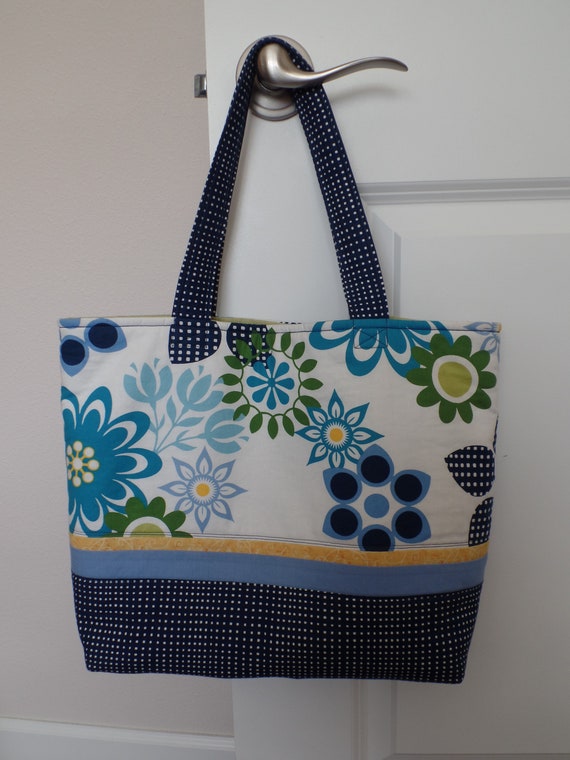 トートバッグ [JILLSTUART] POPULET Navy Stich Cotton Tote Bag Cross Stitch Tote Bag | Wild Violet Cross Stitch – TopKnot