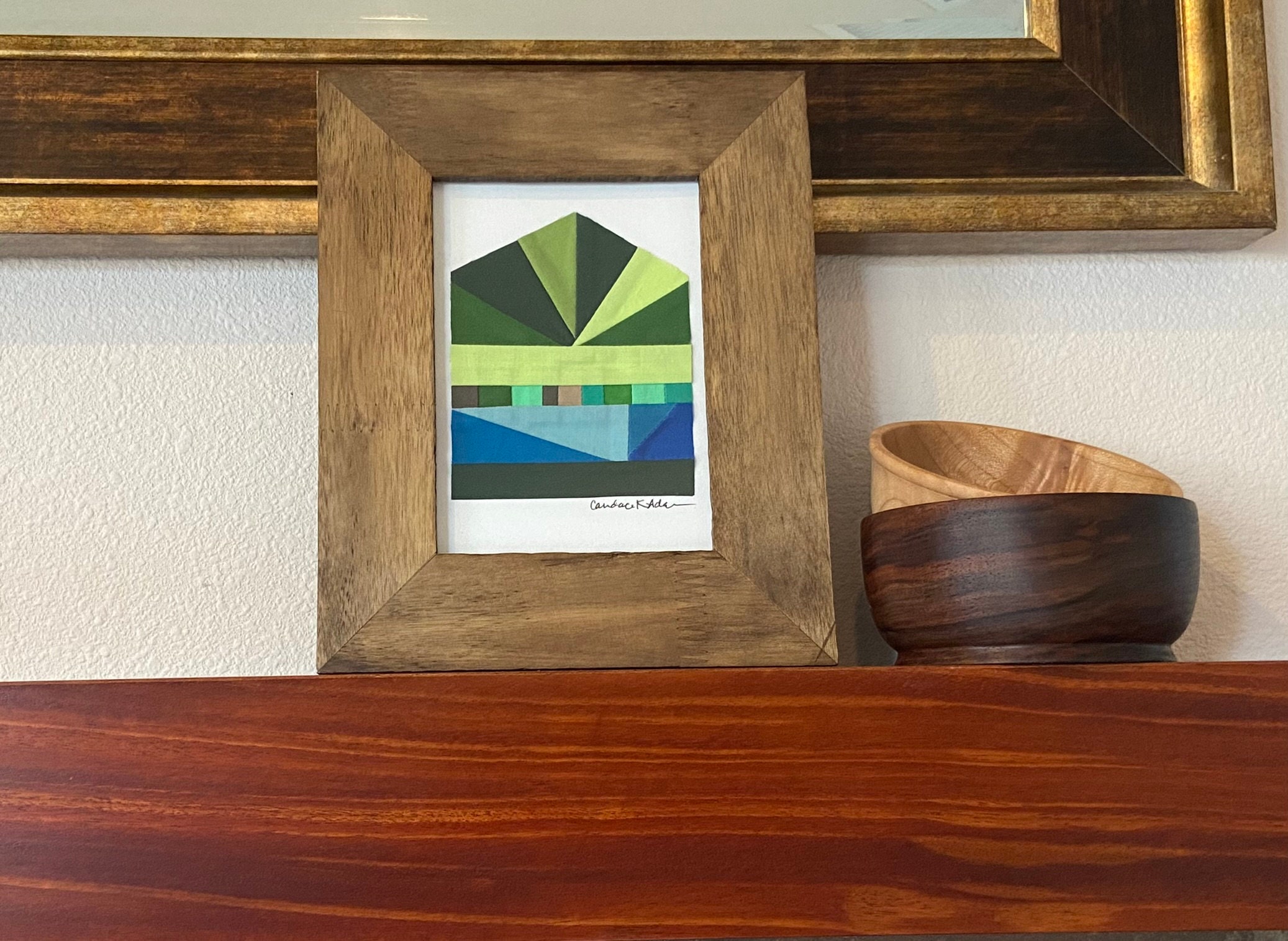 Mini Abstract Art Quilt, 5 X 7 Inches, Frameable - Etsy