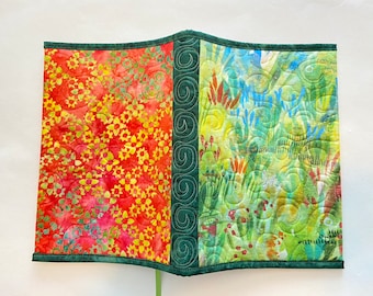 Nature Journal, Fabric Composition Book Cover, Refillable
