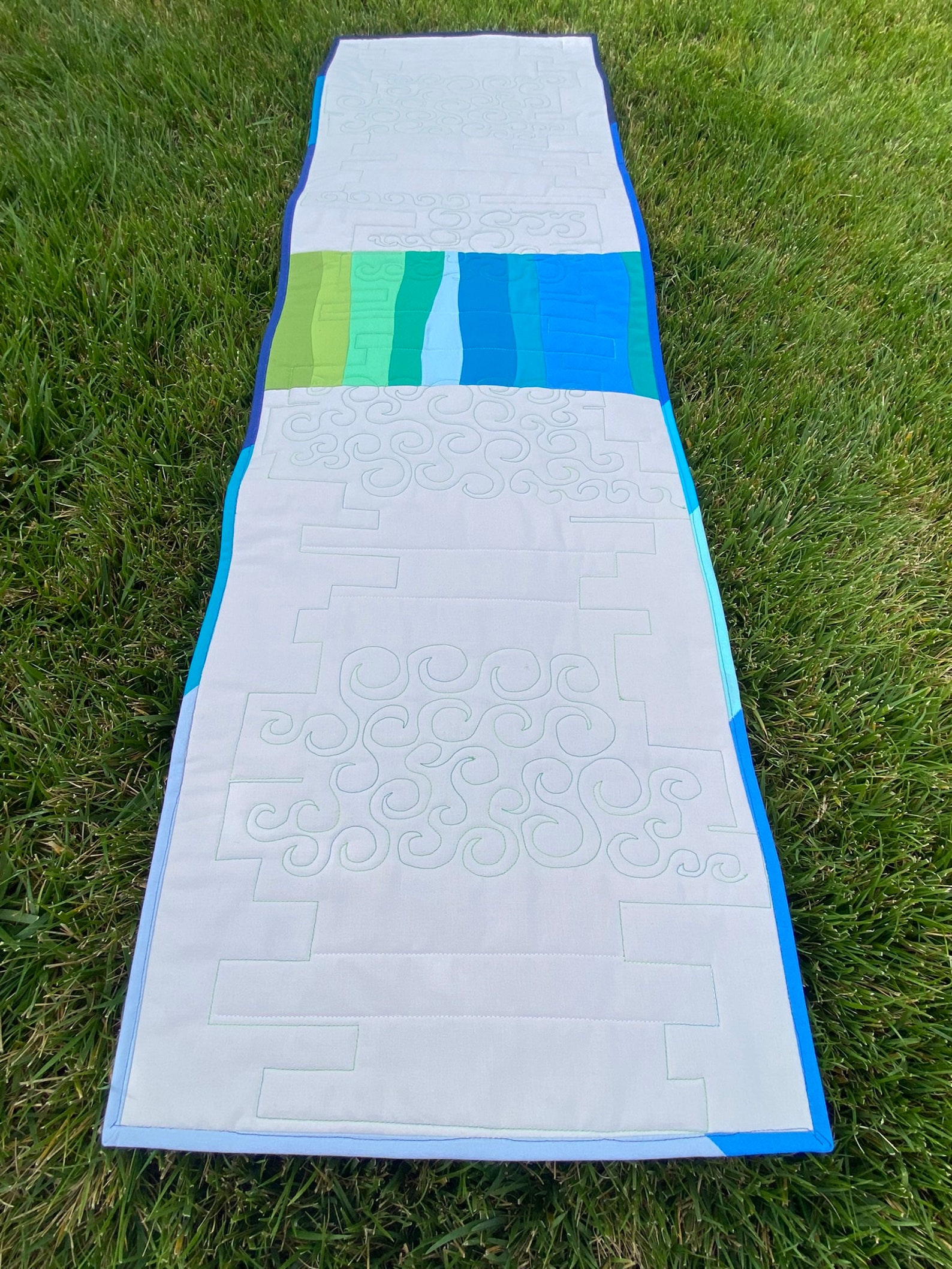 Runner Solid Design Long Modern Table Runner, Solid Fabrics, Narrow Wall Art, Original ...