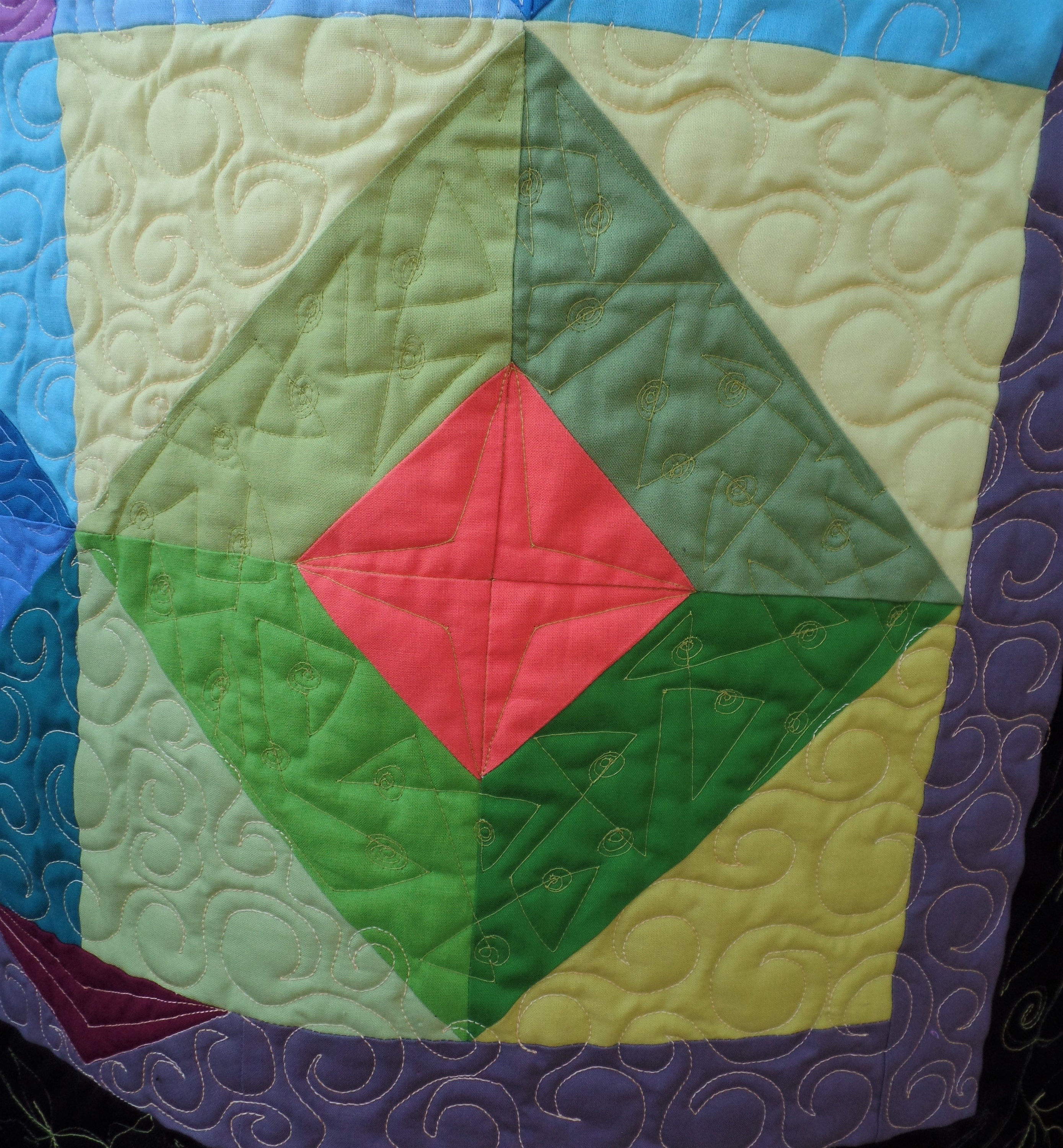 Modern Art Quilt Geometric Baby Quilt Solid Fabric Wall Etsy