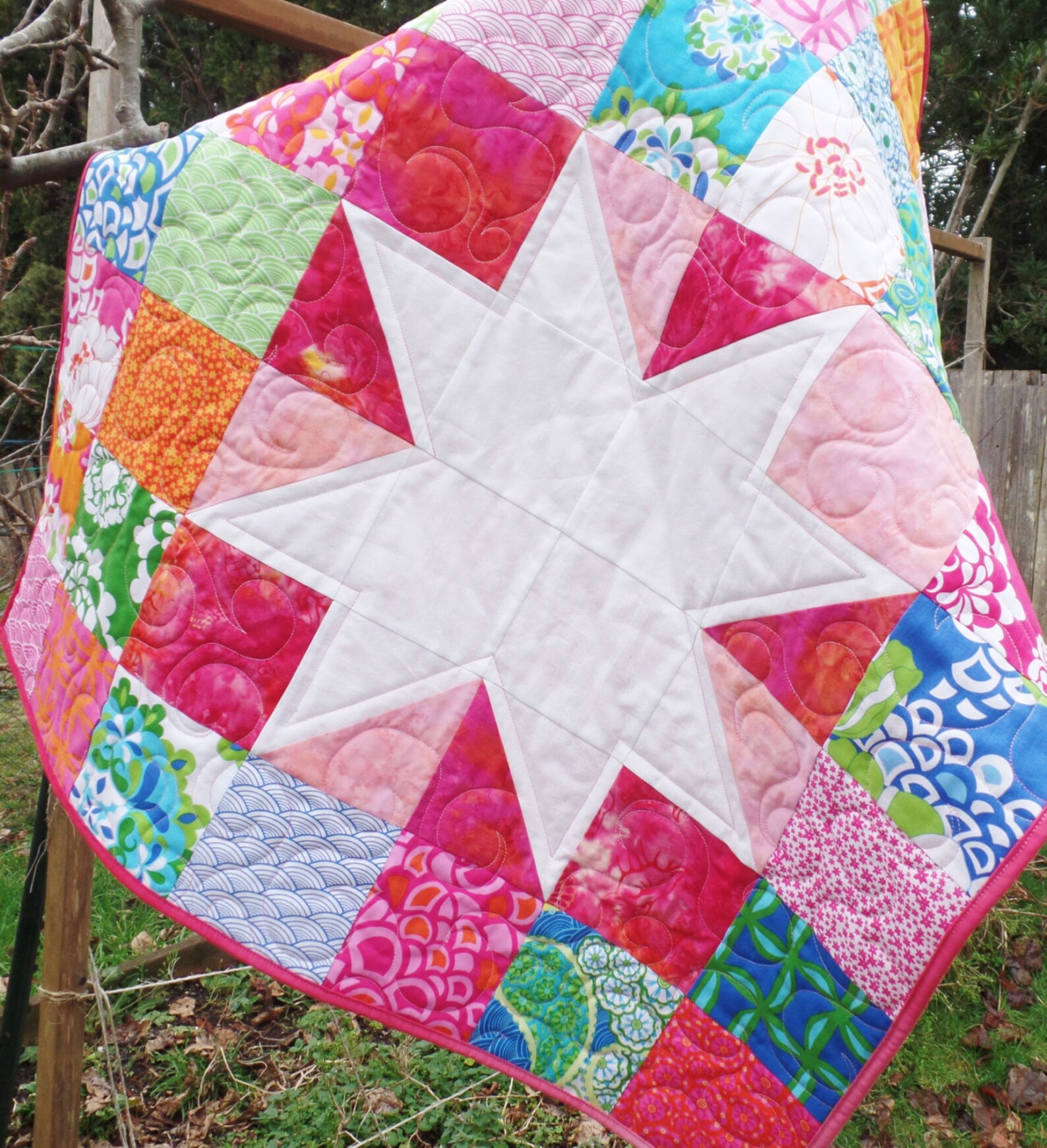 Baby Girl Quilt Nursery Star Quilt Handmade Baby Shower Gift Etsy