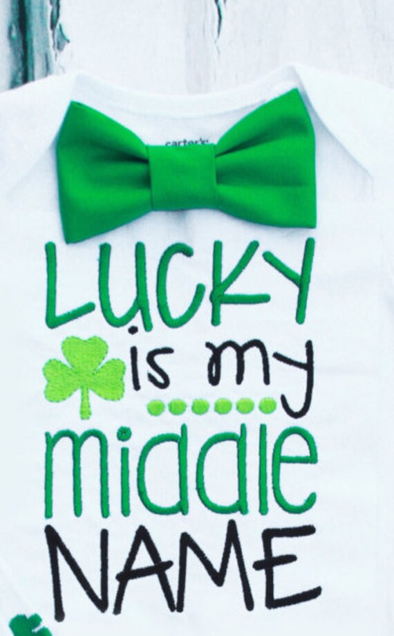 baby boy lucky is my middle name st patrick s day onesie etsy