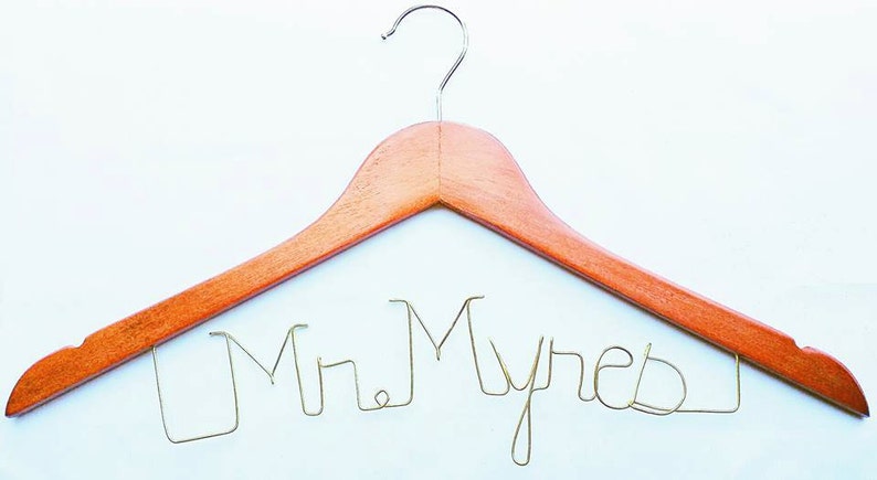 Copper Hanger Engagement Gift Bridal Shower Gift Personalized Bride Gift Crystal Bridal Hanger Sparkly Wedding Hanger Gift for Bride