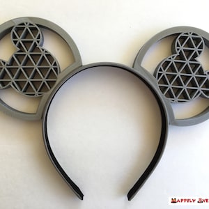 Spaceship Earth Mickey 3D Printed Mickey Mouse Ears IllusionEars Headband