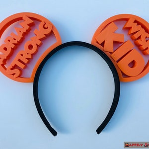 Personalized Wish Kid Ears 3D Printed Mickey Mouse Ears IllusionEars Headband For Disney Make a Wish Trip, Wish Family, Mom, Dad, Sis, Bro