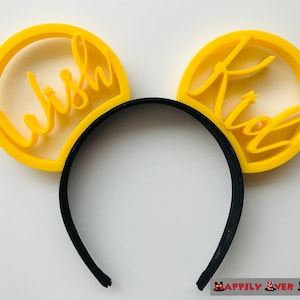 Wish Kid Ears 3D Printed Mickey Mouse Ears IllusionEars Headband For Disney Make a Wish Trip