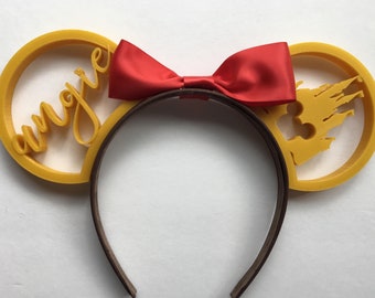 Personalized Custom Name 3D Printed Mickey Mouse Ears IllusionEars Headband