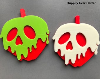Poison Apple from Snow White Evil Queen Glow in the Dark Women and Girls Hair Clip Barrette Accessory or Brooch Pin