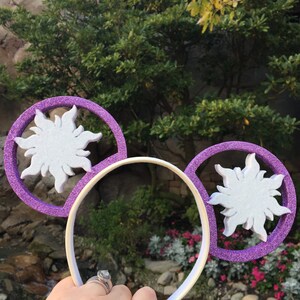 Wedding Rapunzel Tangled Sun Bride 3D Printed Mickey Mouse Ears IllusionEars Headband