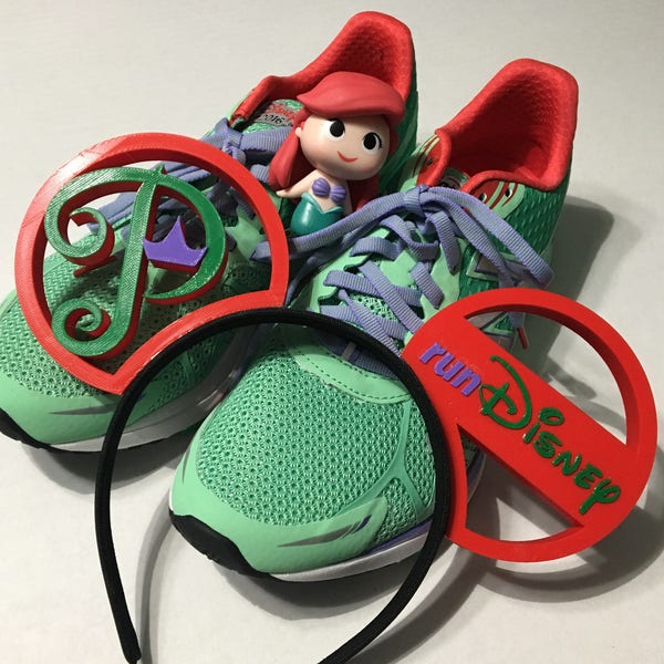 RunDisney Disney Princess Half Marathon 3D Printed Mickey Mouse Ears IllusionEars Headband