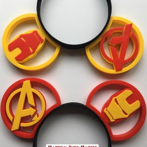 Avengers Iron Man 3D Printed Mickey Mouse Ears IllusionEars Headband