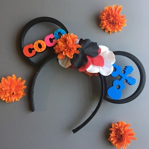Coco Pixar 3D Printed Mickey Mouse Ears IllusionEars Headband