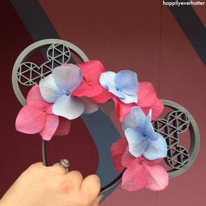 Bubblegum Wall Mickey Spaceship Earth Flower Crown 3D Printed Mouse Ears IllusionEars Headband