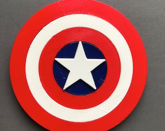 Captain America Shield Marvel Avengers Women and Girls Hair Clip Barrette Accessory or Brooch Pin