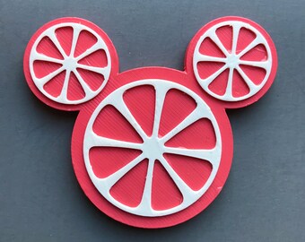 Mickey Grapefruit Slice 3D Printed Women and Girls Hair Clip Barrette Accessory or Brooch Pin