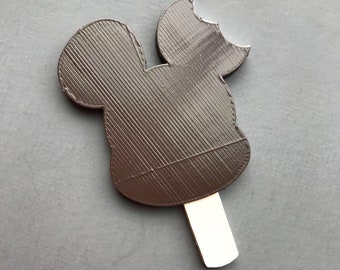 Mickey Mouse Ice Cream Premium Bar 3D Printed Women and Girls Hair Clip Barrette Accessory or Brooch Pin