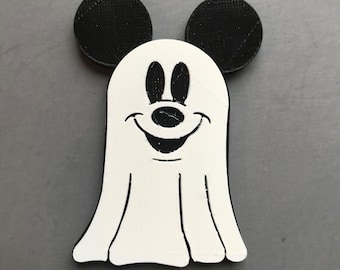 Mickey Ghost Halloween Party Women and Girls Hair Clip Barrette Accessory or Brooch Pin
