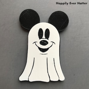 Mickey Ghost Halloween Party Women and Girls Hair Clip Barrette Accessory or Brooch Pin