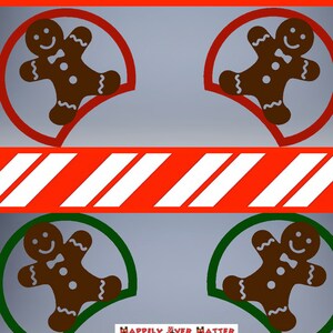 Gingerbread Man Christmas Cookie 3D Printed Mickey Mouse Ears IllusionEars Headband