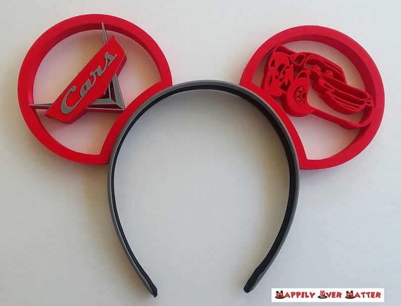 Cars Lightning Mcqueen 3D Printed Mickey Mouse Ears Etsy