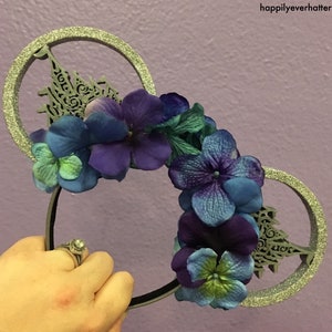 Castle Swirl Flower Crown 3D Printed Mickey Mouse Ears IllusionEars Headband