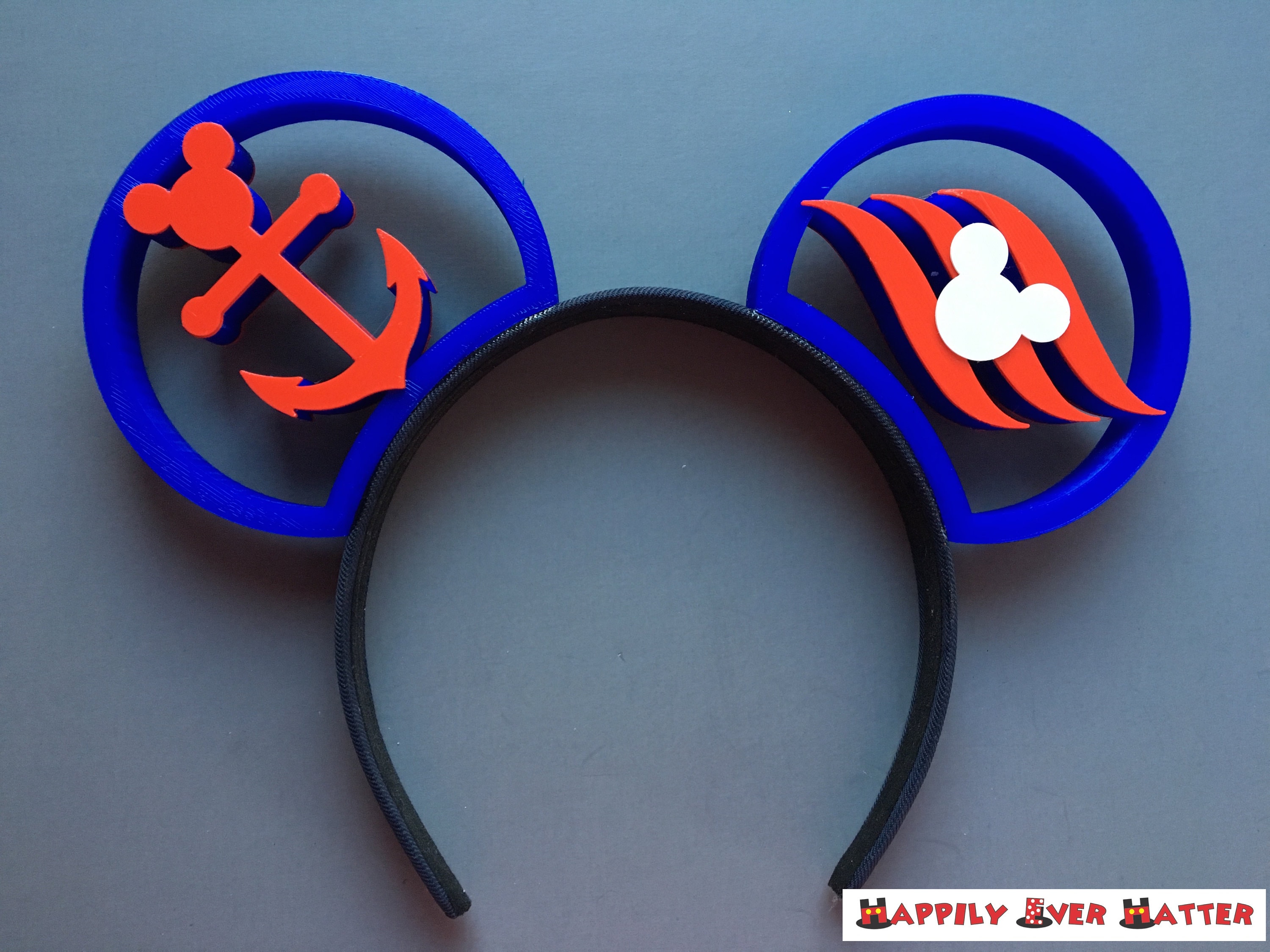 Disney Cruise Line Mickey or Minnie Anchor 3D Printed Mouse Ears