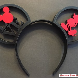 Mickey Love 3D Printed Mickey Mouse Ears IllusionEars Headband