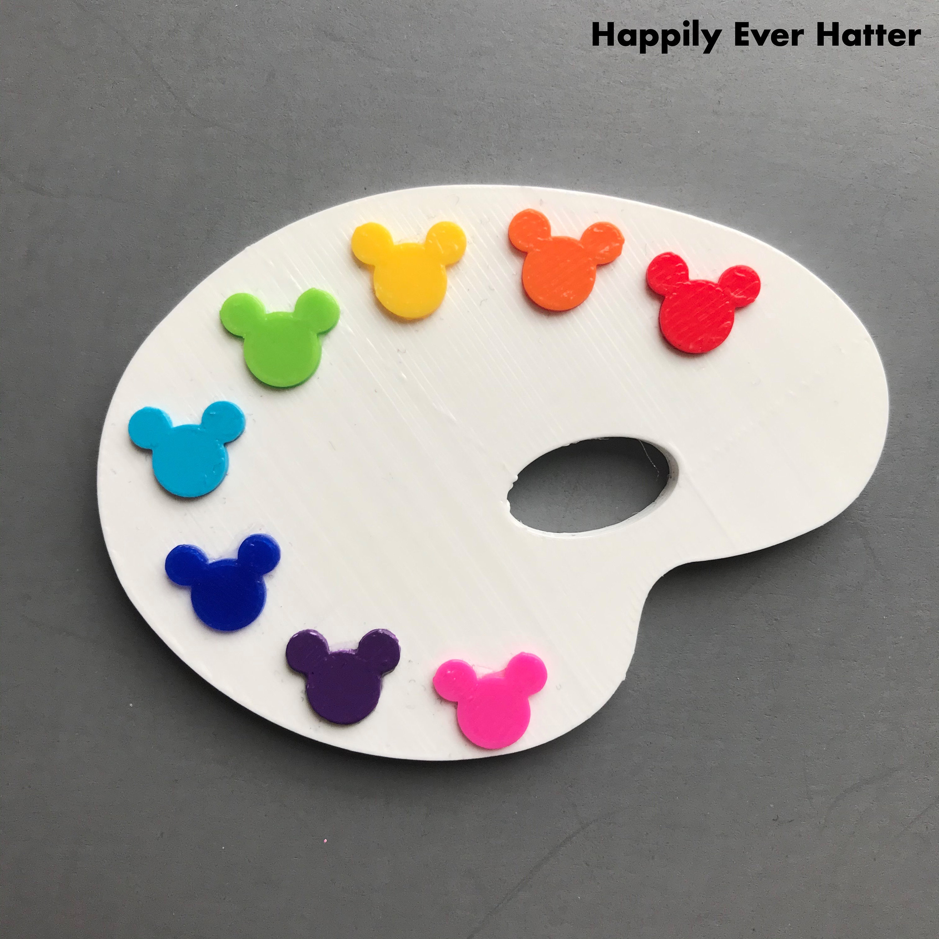 Disney Ink & Paint Palette Tray Magnetic Toothpick Holder Rainbow