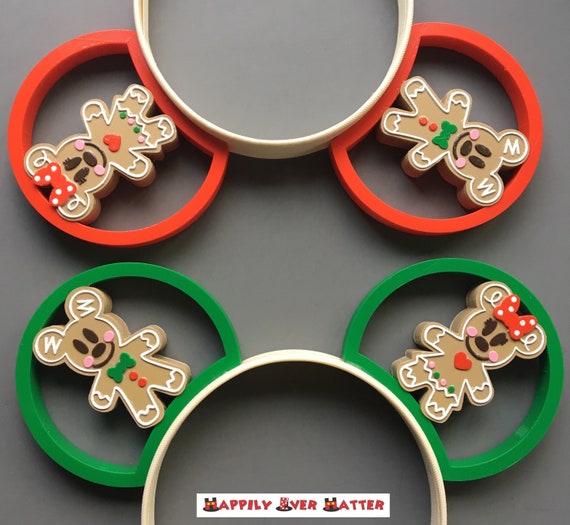 Gingerbread Cookie Mickey and Minnie Christmas Holiday 3D  display picture 1