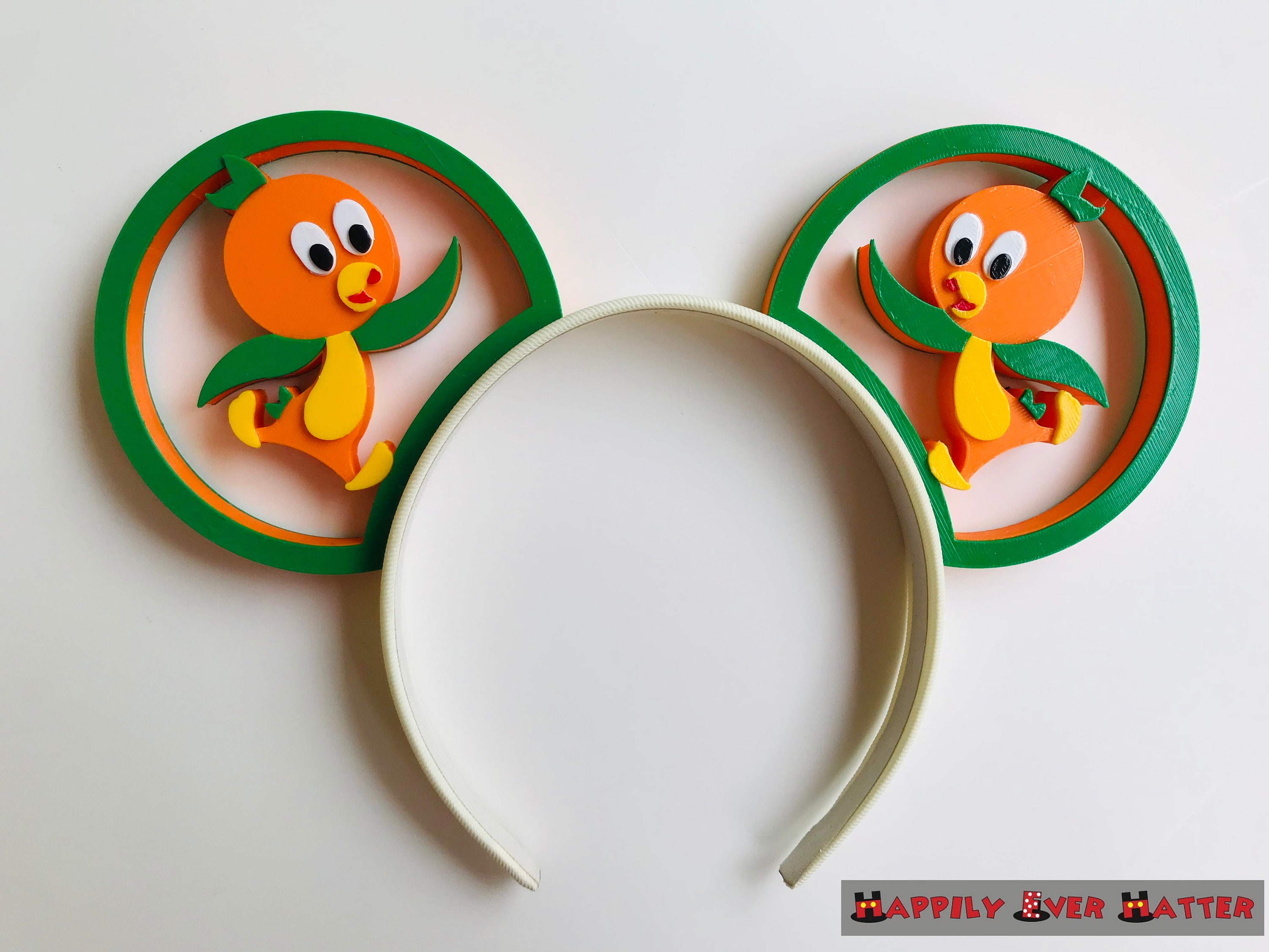 Orange Bird 3D Printed Mickey Mouse Ears Illusionears 