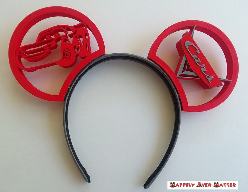 Cars Lightning Mcqueen 3D Printed Mickey Mouse Ears Etsy
