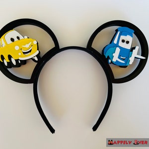 Guido and Luigi Cars 3D Printed Mickey Mouse Ears IllusionEars Headband image 6