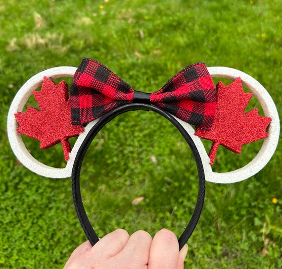 Disney Canada Red & Black Hockey Mickey Ear Headband PHOTOS: All-New Canada Themed Hockey Puck Minnie Ears  main image 3